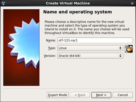 New VM Wizard - Name and Operating System