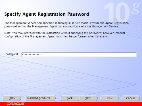 Specify Agent Registration Password