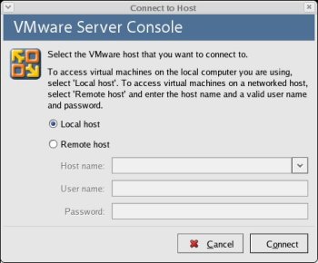 VMware Server Console Login