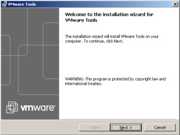 Install VMware Welcome