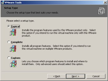 Install VMware Typical