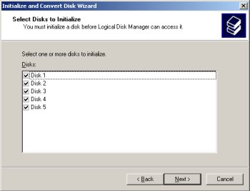 Disk Wizard Initialize