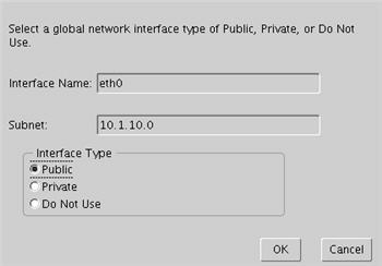 Clusterware Network Interface Eth0 Type