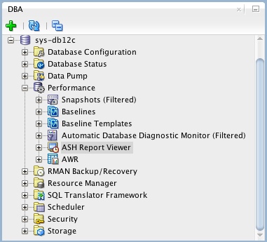 SQL Developer - ASH Report