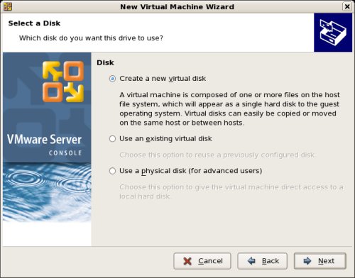 New Virtual Machine Wizard New Disk