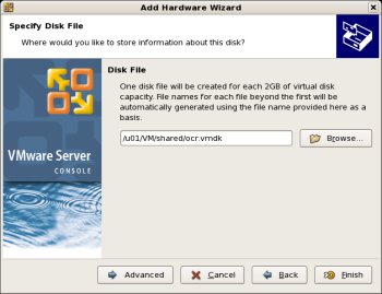 Virtual Machine Settings Disk Name