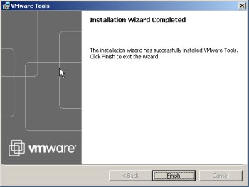 Install VMware Finish