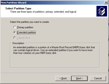 New Partition Wizard Extended