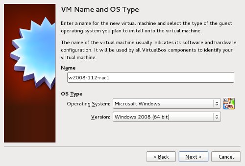New VM Wizard - VM Name and OS Type