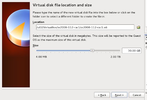 New Virtual Hard Disk Wizard - Virtual Disk Location And Size