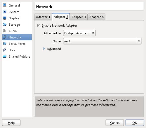 Virtual Box - Network Adapter 2