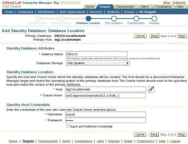 Database Location