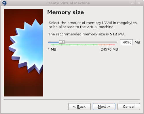 New VM Wizard - Memory Size