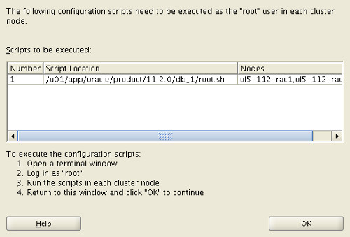DB - Execute Configuration Scripts
