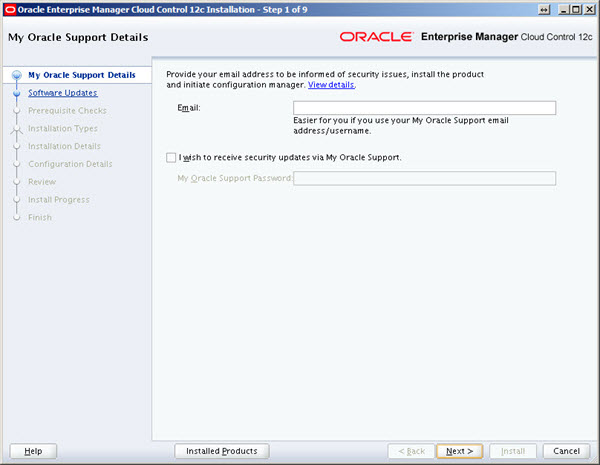 Chi tiết hỗ trợ Oracle của tôi