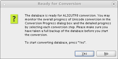 DMU : Convert Database - Ready for Conversion