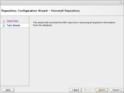 DMU : Repository Configuration Wizard - Uninstall Repository