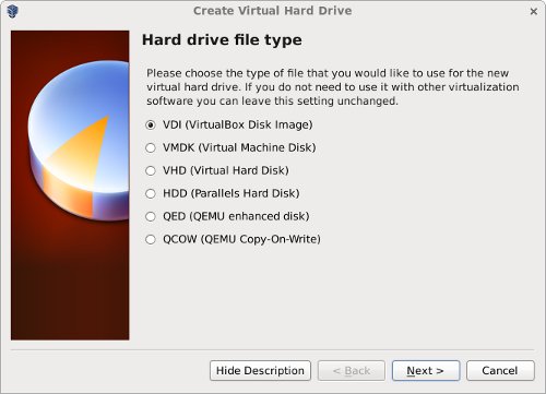 Create Virtual Hard Drive - Hard Drive File Type