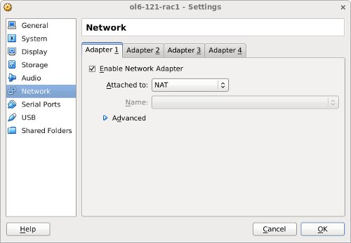 VirtualBox - Network Adapter 1