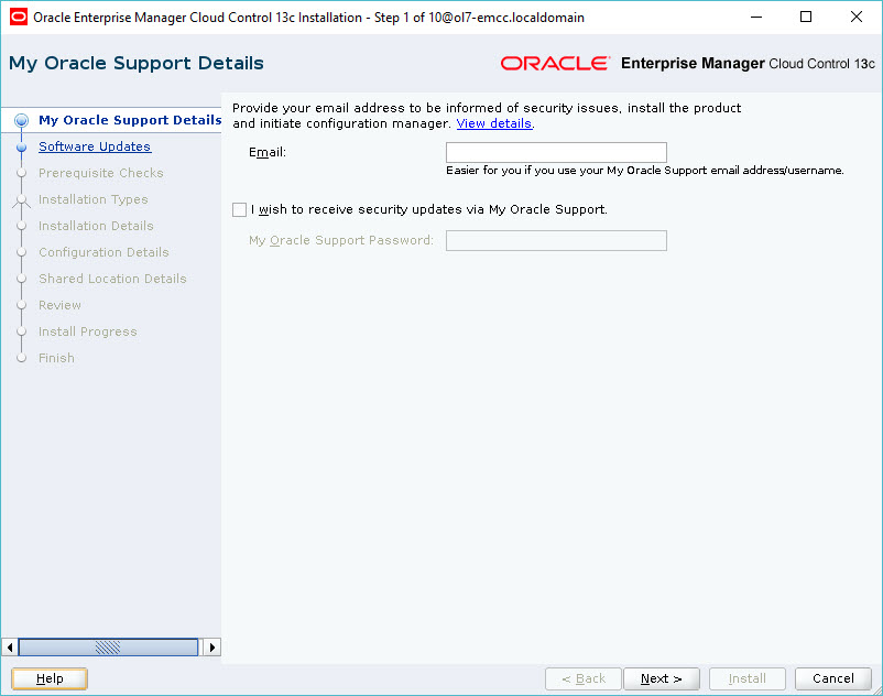 My Oracle Support Details