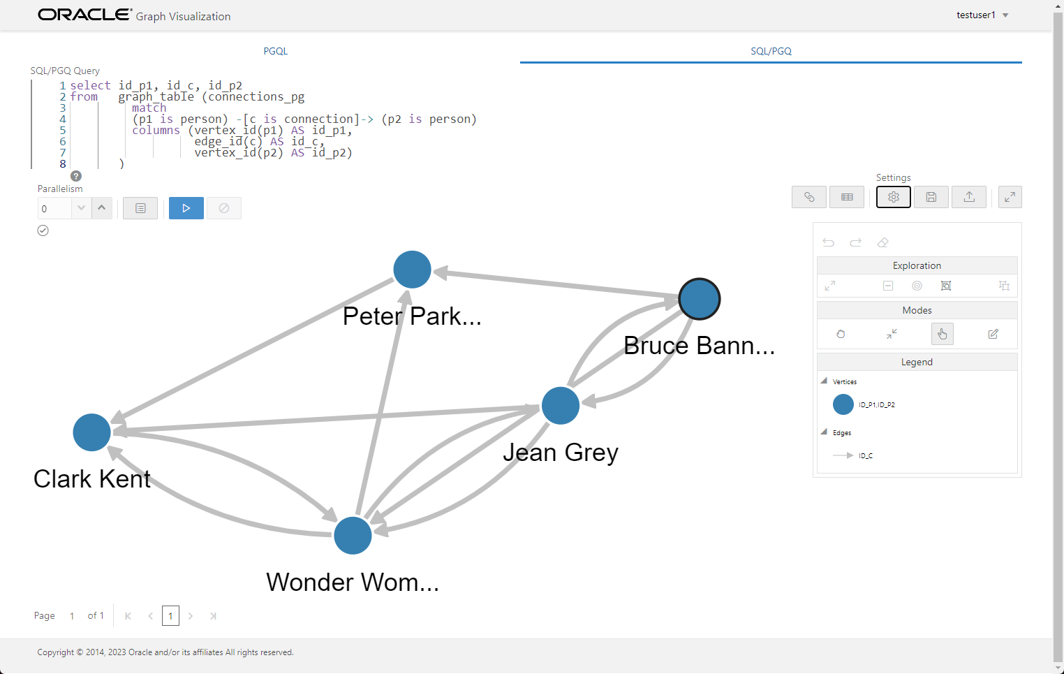 Oracle Graph Visualizer