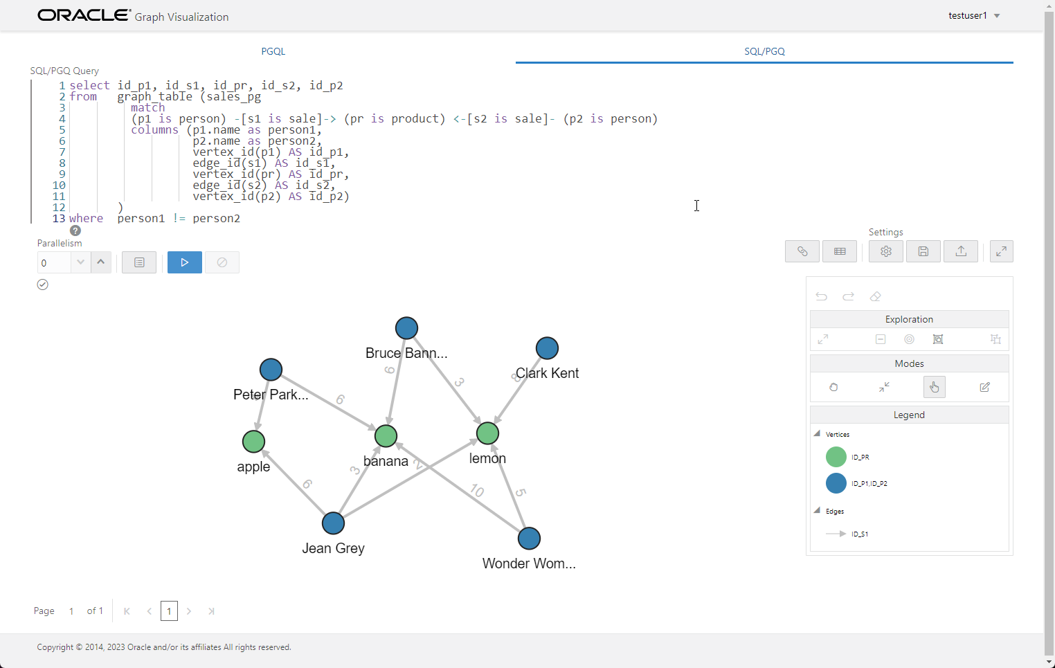 Oracle Graph Visualizer