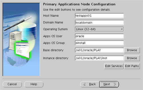 Primary Applications Node Configuration