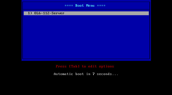 PXE Boot Screen