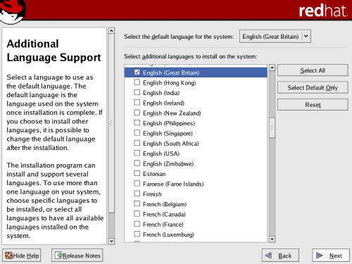 Additional Language Support