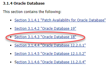 Database Versions