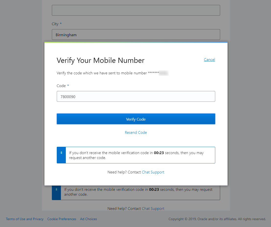 Verify Mobile Number